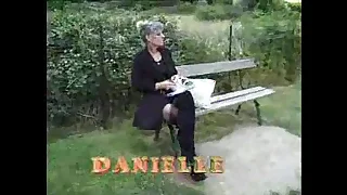 Nonsensical French Old Mature fucking in garden